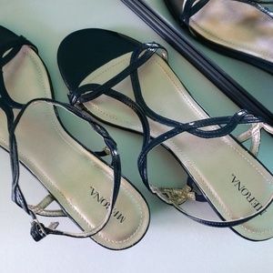 👡👡MERONA Navy strappy flats